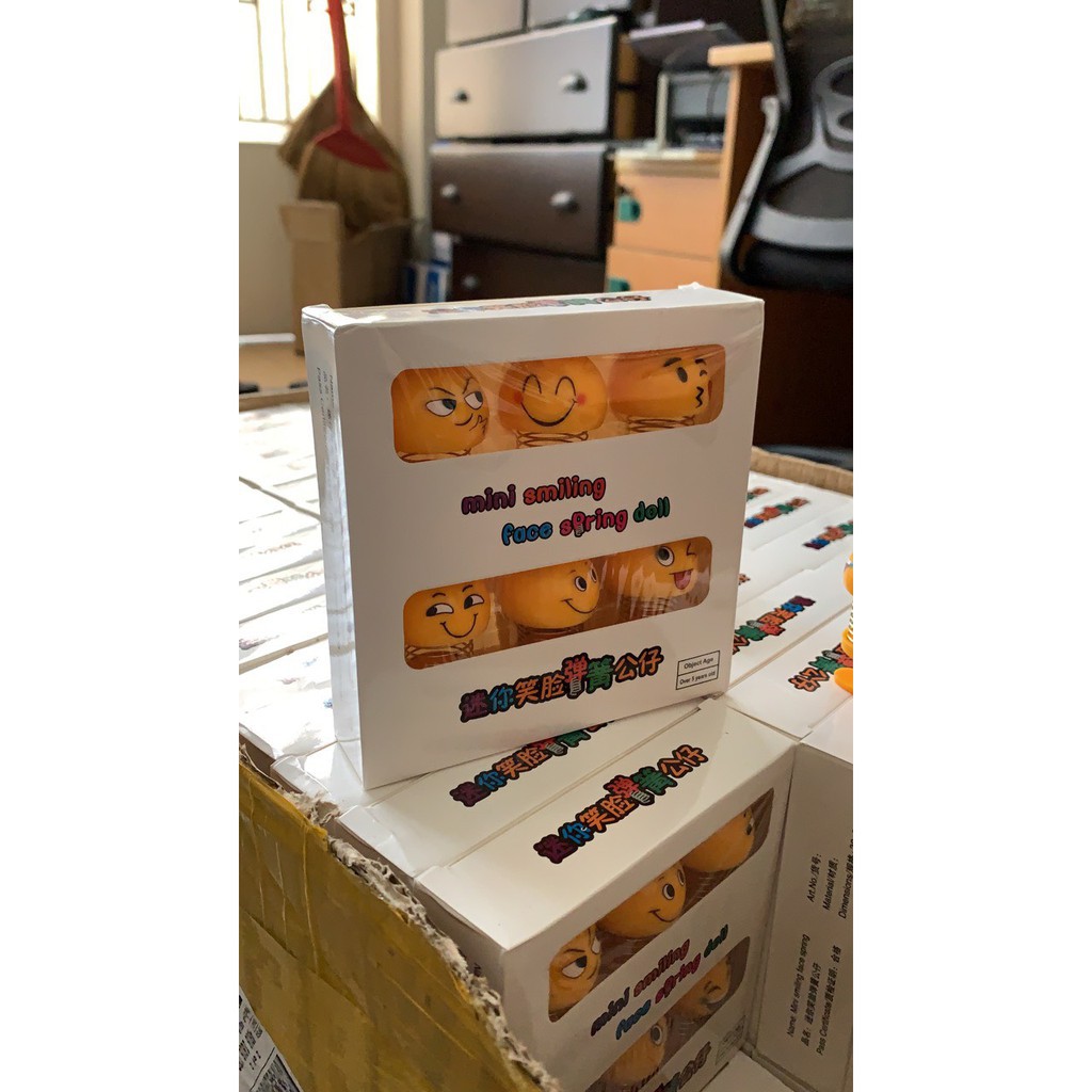 Búp bê lò xo lắc đầu emoji thú nhún xe hơi, xe máy, trang trí bàn làm việc, phòng học Cfull box