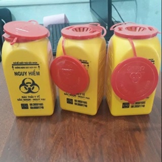 Thùng huỷ kim tiêm, bơm tiêm, rác y tế 1,5l