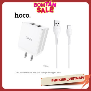 Bộ củ cáp sạc HOCO DC01 Max Type C Chính hãng Giá tốt