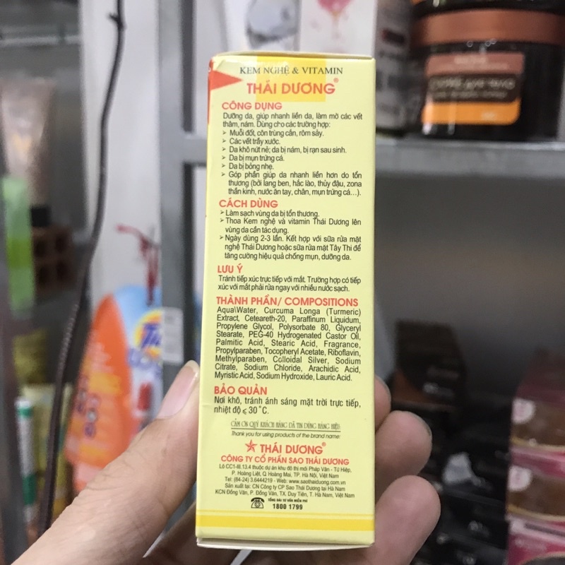 Kem Nghệ &amp; Vitamin Dưỡng Da Thái Dương Nano Bạc 20g
