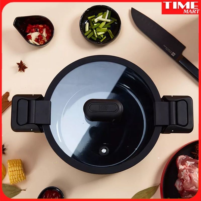 [CHÍNH HÃNG] Nồi áp suất từ cao cấp Inox không gỉ 6 Lít Xiaomi Huohou HU0159 Đa năng.  [TIME_MART siêu thị tiện ích]