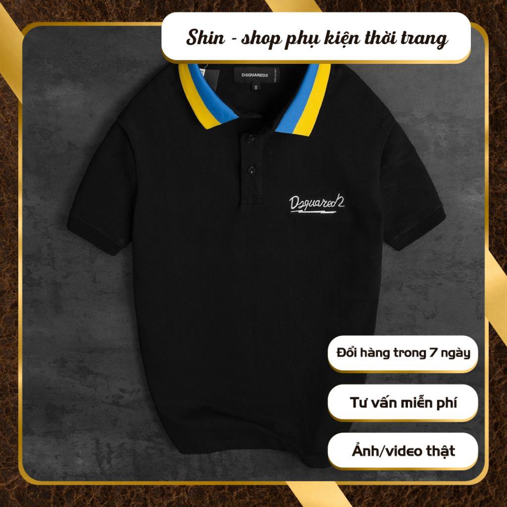 Áo thun POLO nam cổ bẻ phối màu basic vải cá sấu Cotton trẻ trung 2 màu cá tính  - Shin Shop | BigBuy360 - bigbuy360.vn