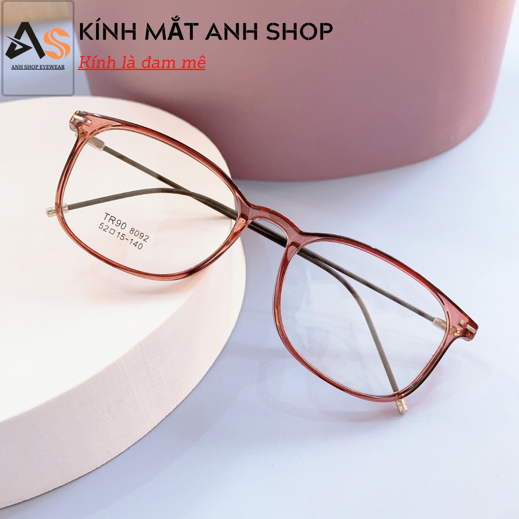 Kính tròn bầu nhỏ chất liệu nhựa dẻo càng kính kim loại tăm nhiều màu sắc 8092