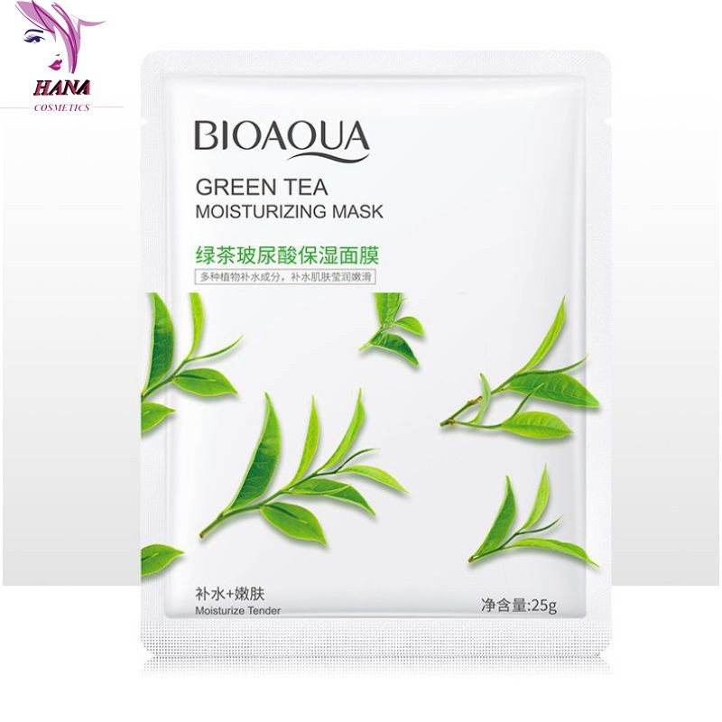 Mặt Nạ Bioaqua Trà Xanh Kháng Khuẩn Giảm Viêm Xóa Mụn Mờ Thâm Khóa Ẩm Thải Độc