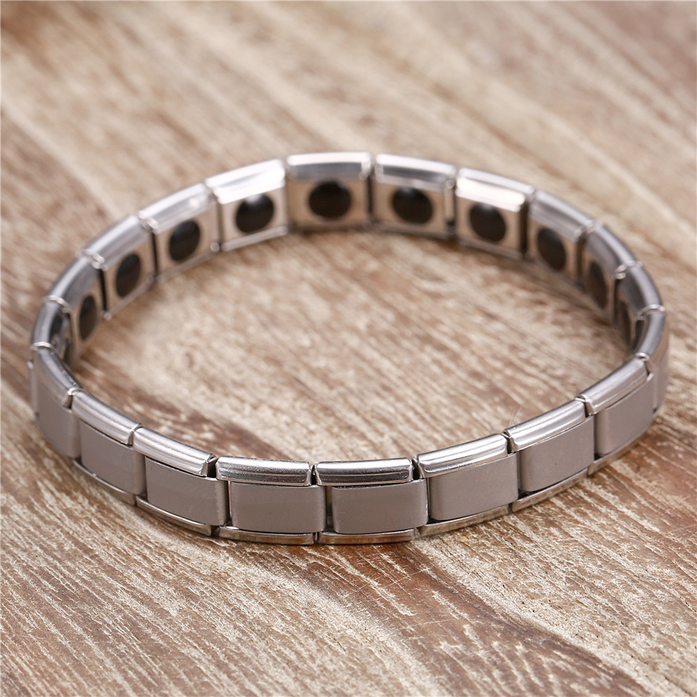 Vòng tay kim loại từ tính thời trang Unisex