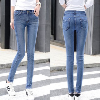Quần jean nữ lưng cao Quần bò nữ cạp cao dáng skinny co giãn