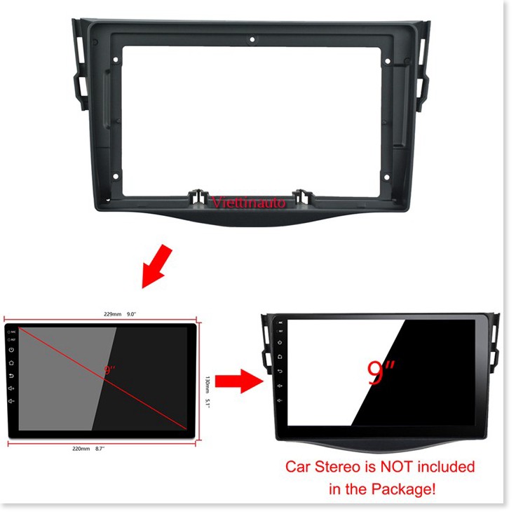 Mặt dưỡng Toyota RAV4 2007-2012 (10 inch)