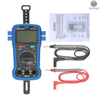 B&O HoldPeak Backlight LCD Digital LCR Multimeter Resistance Capacitance Inductance Transistor hFE Test Tester Meter with Wrist Strap