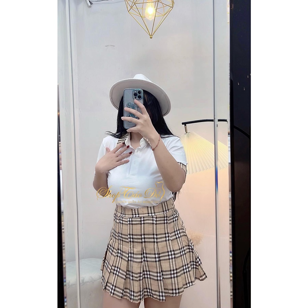 (TÁO ĐỎ BIGSIZE 55-90KG) Set Áo Sọc + Chân Váy BBR Siêu Xinh S61 ( ảnh thật shop chụp 100%) 🍎🍎🍎