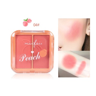 ❤️ phấn má hồng 2 ô trái đào minfei/ anylady peach blusher siêu dễ thương❤️-z10-k9t4