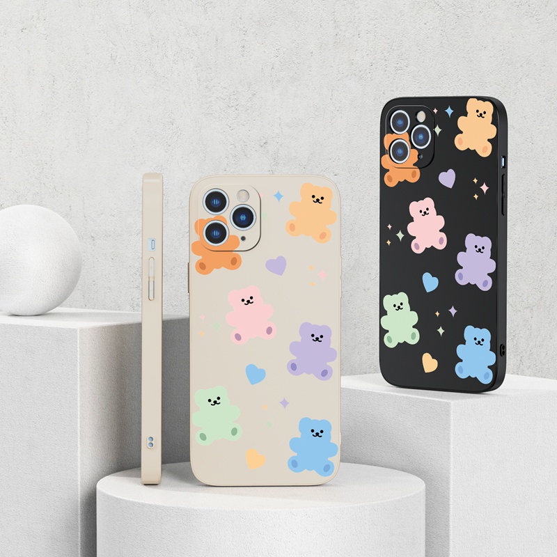 Ốp lưng iphone Ốp điện thoại SUNTAIHO silicon in hình sáu chú gấu con cho iPhone 13 12 11 Pro Max X XR XS Max 7 8 Plus 12mini 13mini
