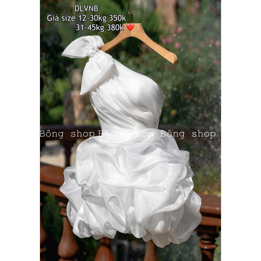 ĐẦM LỆCH VAI NƠ BÈO SIZE ĐỦ SIZE CHO MẸ VÀ BÉ [SHOPBONGSHOP]