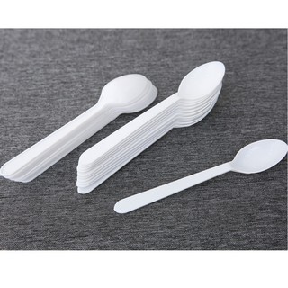 Muỗng Nhựa Cà Phê Ăn Kem Trà Sữa Dùng 1 Lần - Bán lẻ: 2.000đ / 10 muỗng