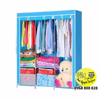 Tủ vải đựng quần áo 3 buồng