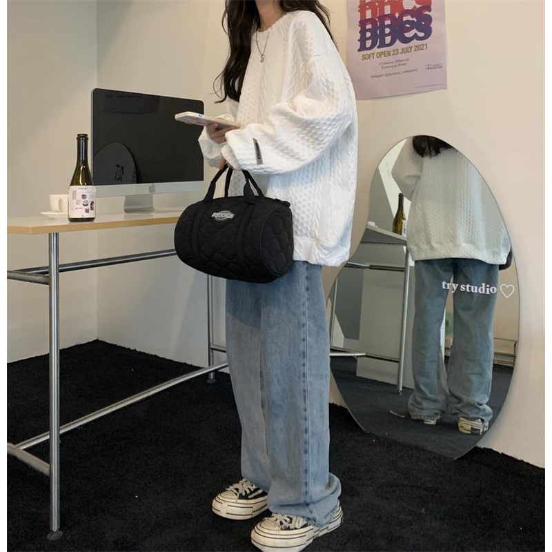 COZOK Áo len tay dài cổ tròn form rộng kiểu dáng hợp thời trang