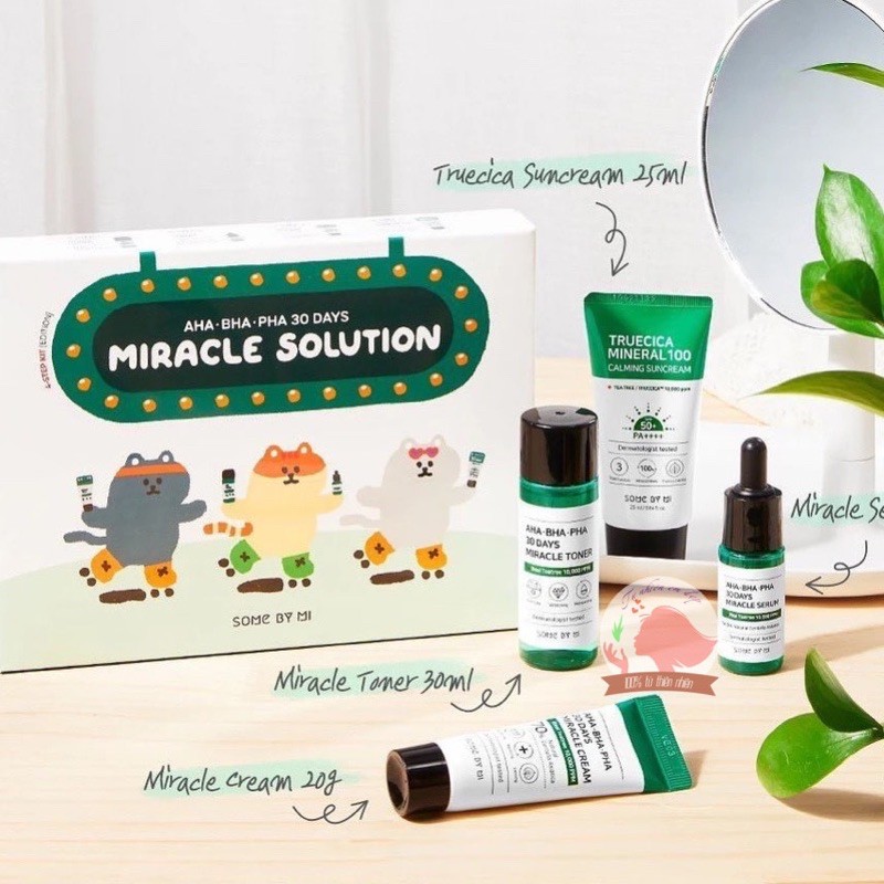 BỘ KIT 4 MÓN SOME BY MI AHA BHA PHA MIRACLE SOLUTION