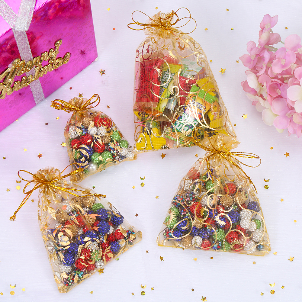 lontime 100Pcs Gift Pouches Bag Party Favours Sweet Biscuit Candy Treat Pack