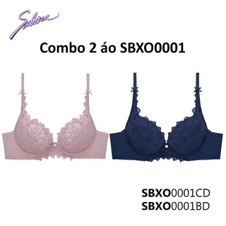 Combo 2 Áo Lót Mút Mỏng Phối Ren Có Kèm Miếng Mút Rời Phù Hợp Ngực Vừa Và Lớn Ngực Lớn Function By Sabina SBXO0001