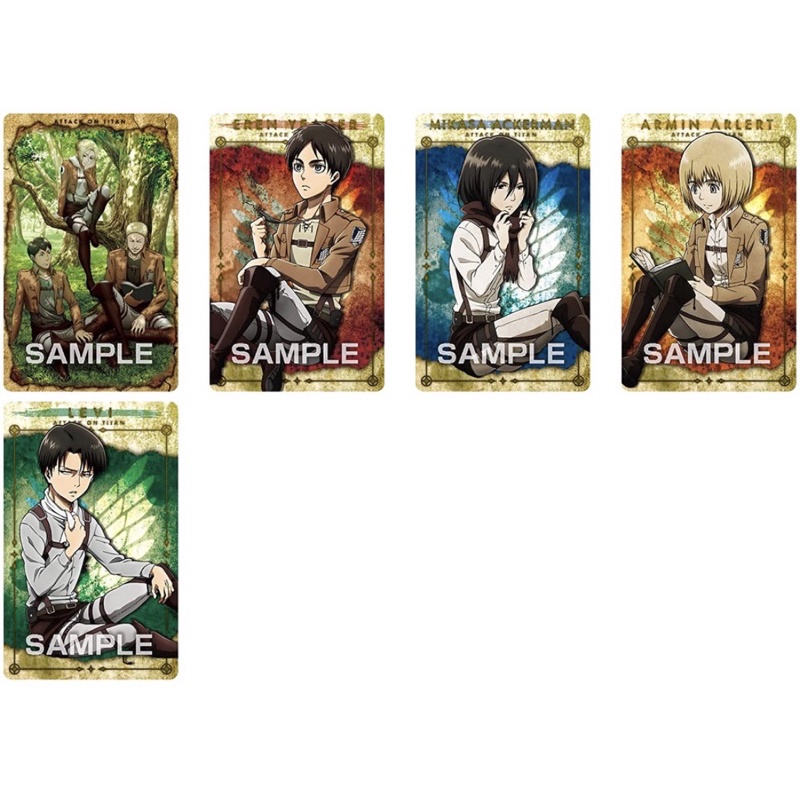 Pack Thẻ Bài Attack On Titan Metal Collection chính hãng - thẻ metallic Ensky