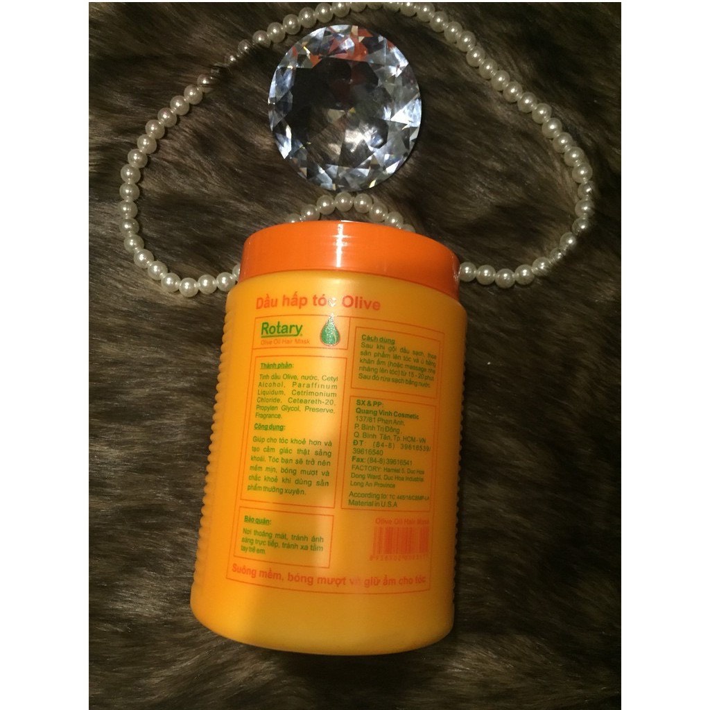 Dầu hấp ủ xả tóc Olive Rotary hủ vàng 1000ml