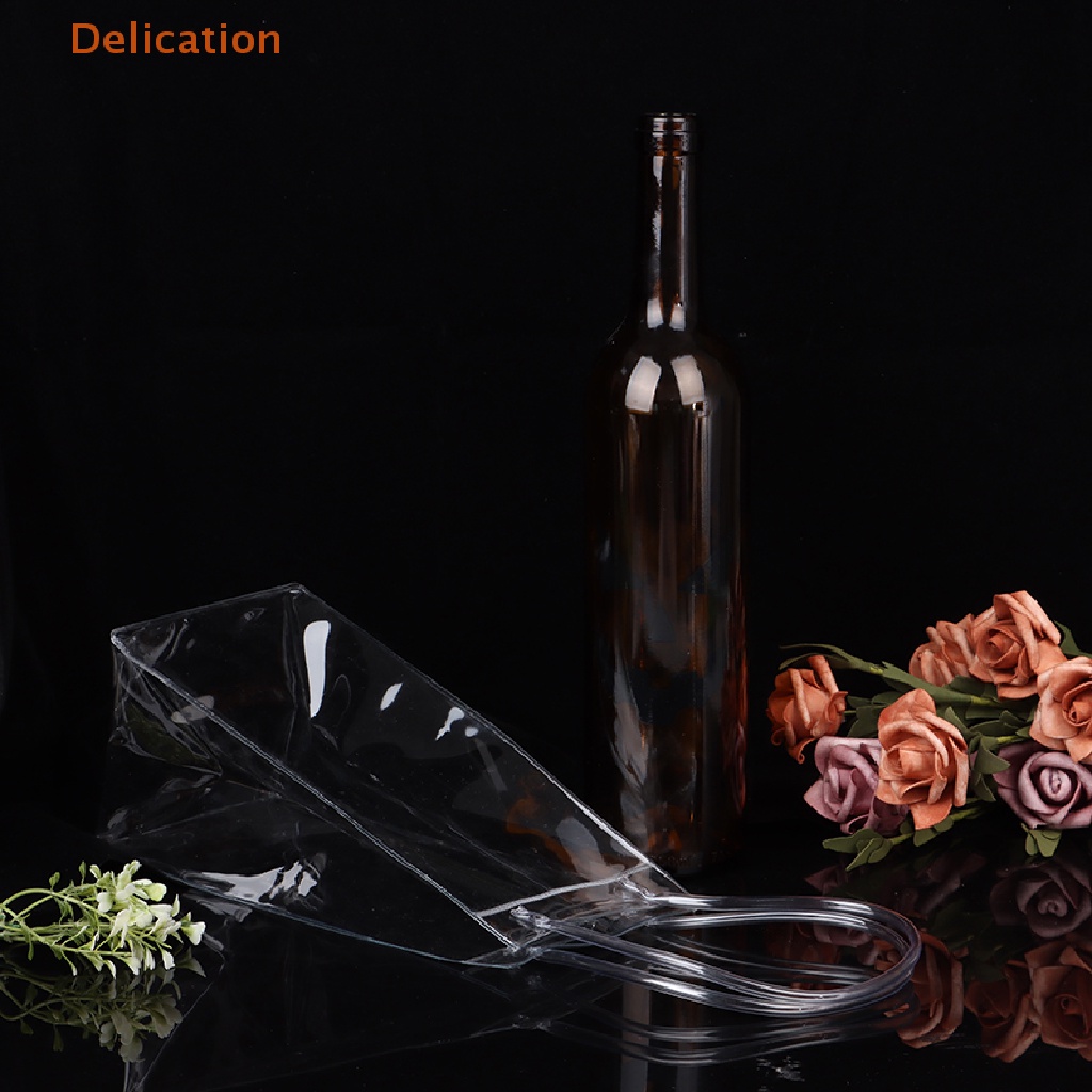 [Delication] PVC Leakproof Tote Bag Transparent Pack Ice Bucket Wine Champagne Bottle Chiller