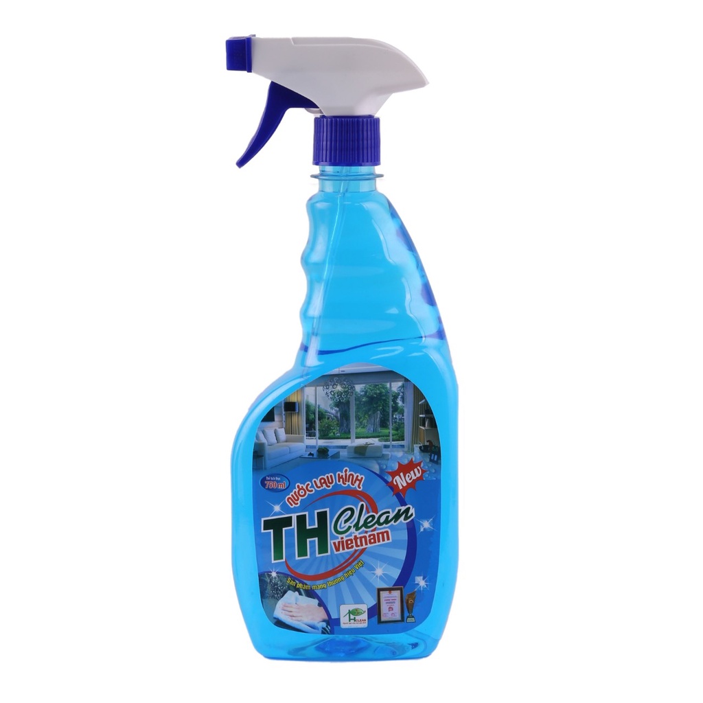 Nước rửa kính xe ô tô chính hãng TH CLEAN, nước lau kính ô tô chuyên dụng bình xịt 750ml sử dụng trực tiếp