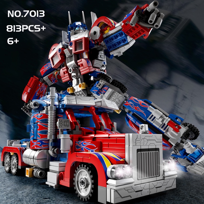 Đồ chơi Lắp ráp Optimus Prime, Lewan LW7013 Autobot Xếp hình thông minh, Mô hình robot siêu nhân