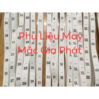 NHÃN SIZE IN GIẤY DAI [500 SIZE/BÓ]