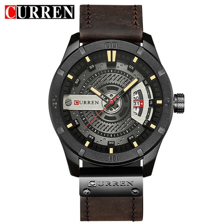 Đồng hồ thời trang nam dây da cao cấp Curren 8301