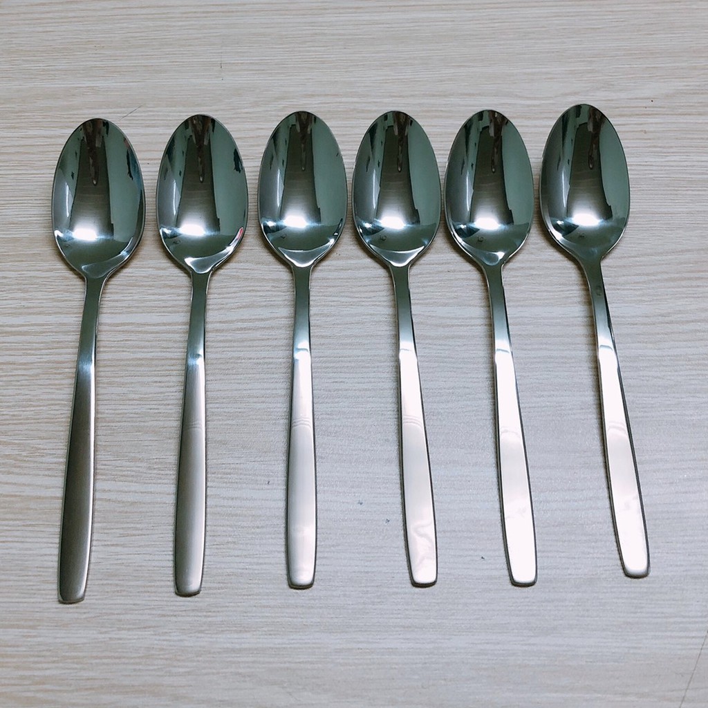 Muỗng Inox cao cấp không gỉ Hiệu TH dài 21cm - Thép không gỉ sáng bóng