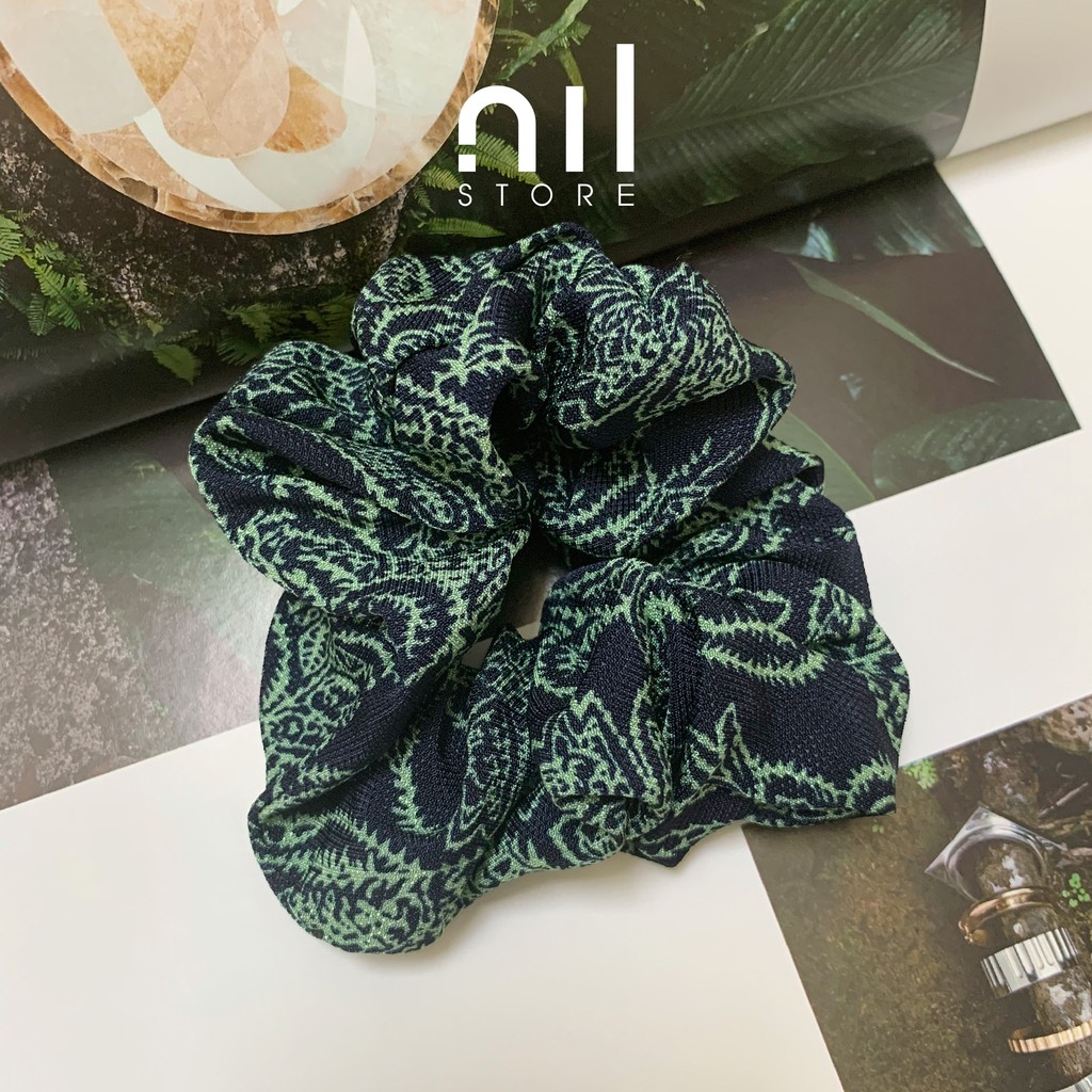 Scrunchies - Nil Store - Dây buộc tóc phong cách Hàn Quốc họa tiết hoa lá