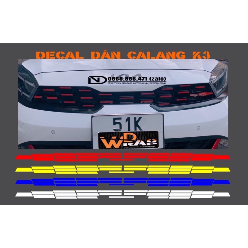 Decal trang trí calang K3 mới