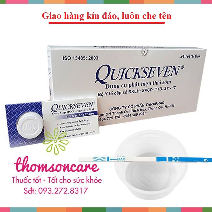 Hộp 24 que thử thai Quickseven - Nhanh, chính xác - giao hàng kín đáo, che tên