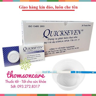 Hộp 24 que thử thai Quickseven - Nhanh, chính xác - giao hàng kín đáo, che tên