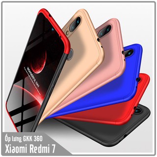 Ốp Lưng Xiaomi Redmi 7 GKK 360 Độ (3 mảnh) - Viền Màu, Full Màu