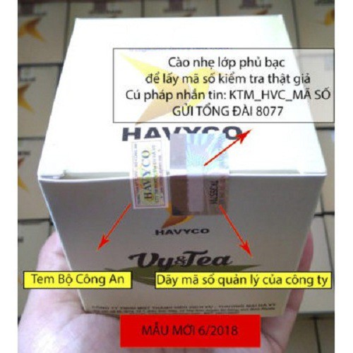 (combo 5 hộp) 5 hộp trà vy(()))) tea giảm cân dáng đẹp