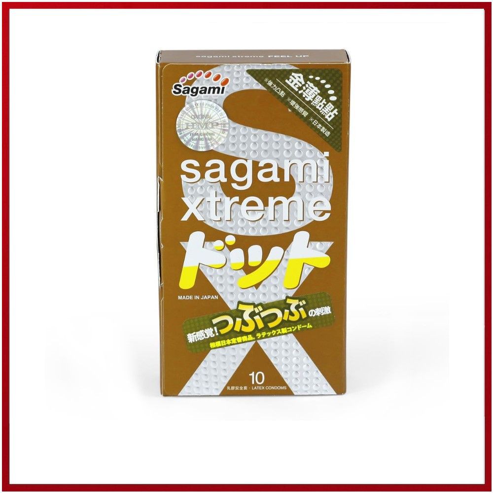 [CHÍNH HÃNG] Bao Cao Su SAGAMI XTREME FEEL UP Gân Gai Sần Kéo Dài Thời Gian - [Hộp 10c]