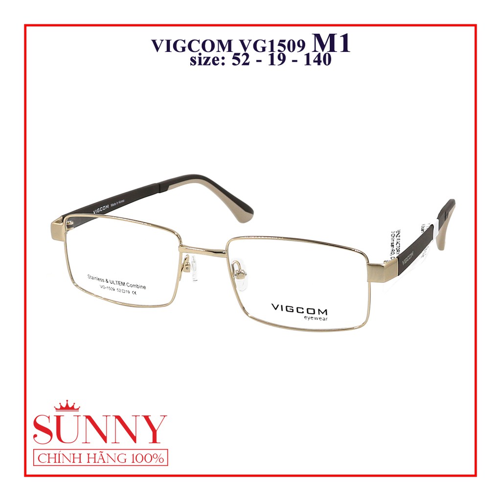 Gọng kính nam nữ Vigcom VG1509 - chính hãng Korea - - kèm tem chống hàng giả do bộ công an cấp