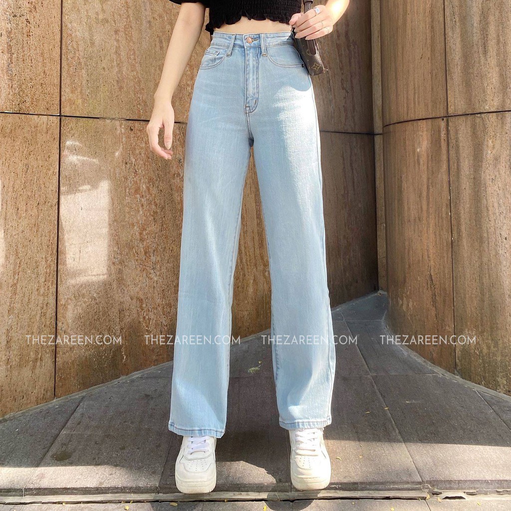 QUẦN JEANS ỐNG SUÔNG BASIC ZAREEN JEA102 -XANH NHẠT | BigBuy360 - bigbuy360.vn