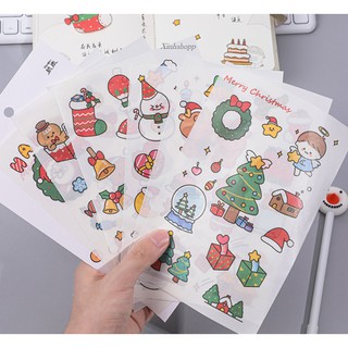 Set 6 Tấm Sticker Giáng Sinh Cỡ Lớn