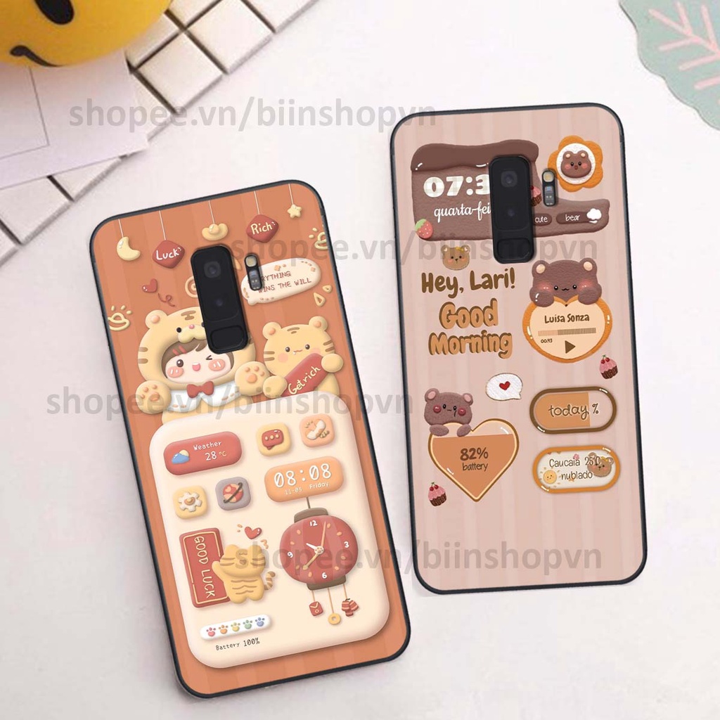 Ốp Samsung S9 / S9 Plus / S9+ in 3D icon gấu nổi siêu xinh, siêu đáng yêu, cá tính phong cách