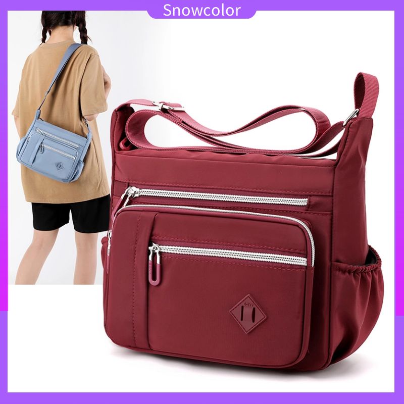 Túi Đeo Chéo Canvas Chống Thấm Nước Phong Cách Hàn Quốc Beg Silang Perempuan Wanita Murah Cantik Cho Nữ