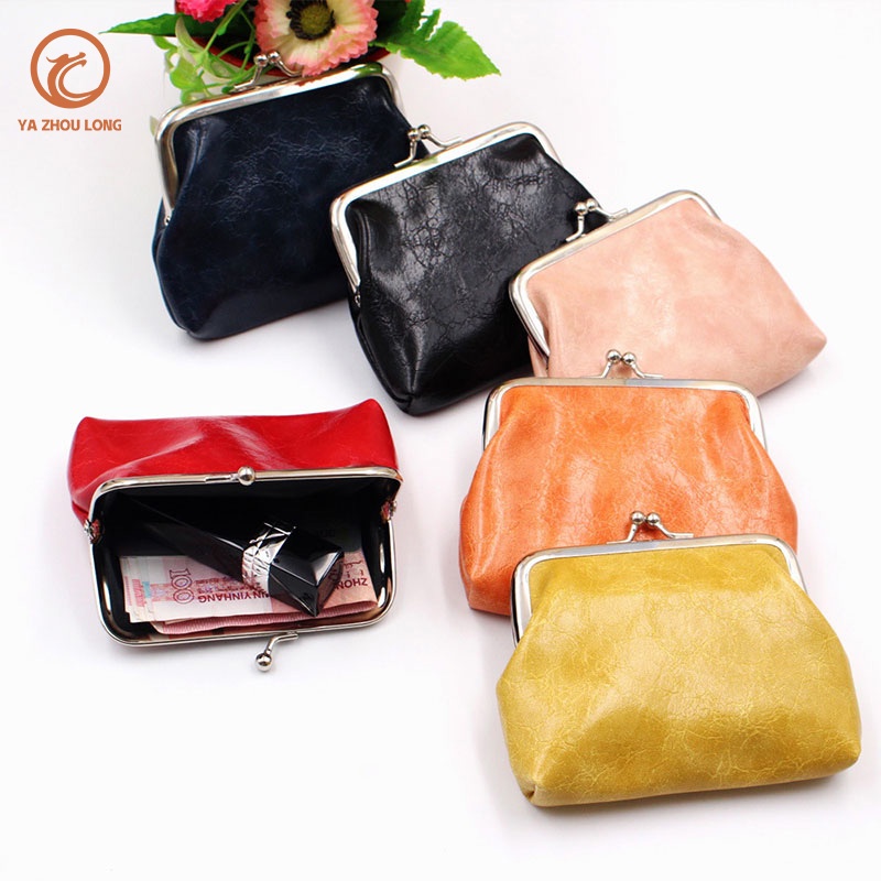 Ví YAZHOULONG da PU nhỏ xinh 13cm sáng tạo thời trang dành cho nữ