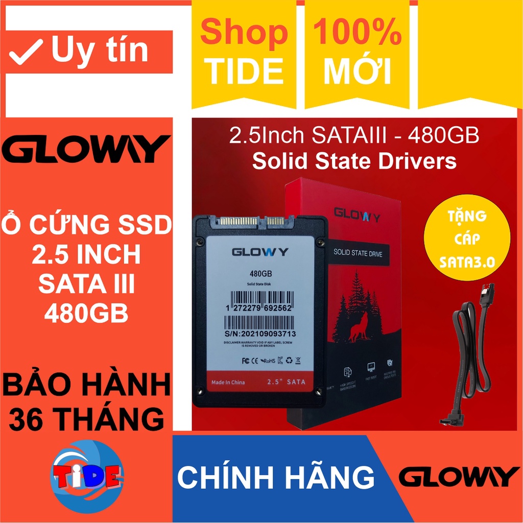 Ổ cứng SSD Gloway 480GB – CHÍNH HÃNG – Bảo hành 3 năm – SSD 480GB – Tặng cáp dữ liệu Sata 3.0