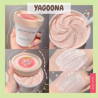 Kem tẩy da chết body đào heyxi peach clear body scrub 200g yagoona yg03