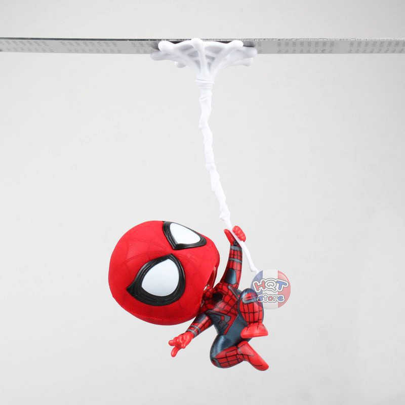 Mô hình Spider Man Chibi đu tơ nhện đầu lắc lư