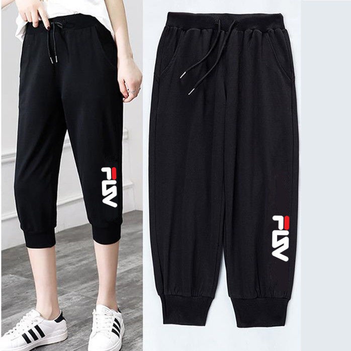 Large Size Women's Clothing Capri Pants Srasull Feet Sports Pants Thin Loose Shorts Harem Pants High-Waisted Trousers Fa