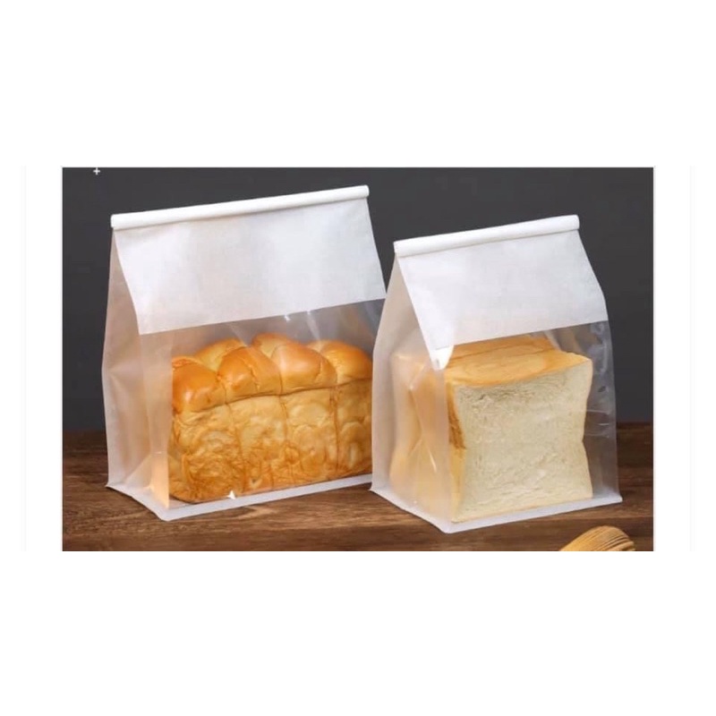 Túi giấy gấp mí lớn đựng Bánh mì, cookies, nougat