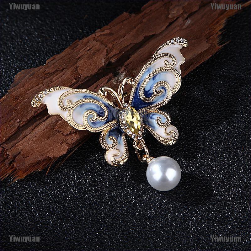 Ghim Cài Áo Hình Côn Trùng Đính Ngọc Trai Thanh Lịch