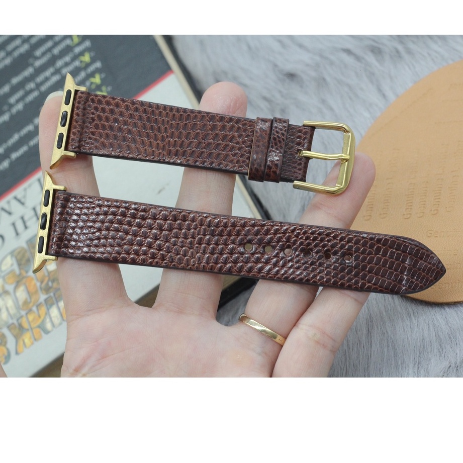 Dây Đeo Thay Thế  AP Da Kỳ Đà Thật, Dây Đeo Thay Thế Cho Đồng Hồ Thông Minh Phom Mỏng  Sản Phẩm Kèm Phụ Kiện